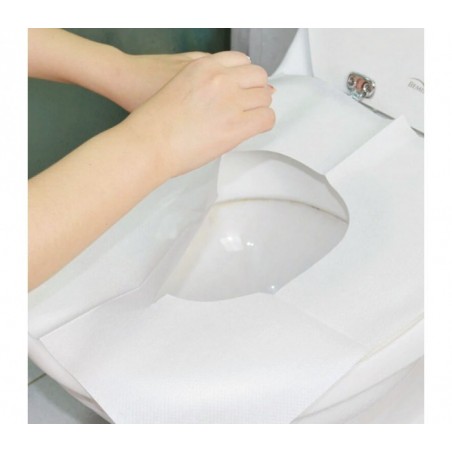 055991 Lot de 10 couvre-sièges WC en papier jetables dans les toilettes DOLLY
