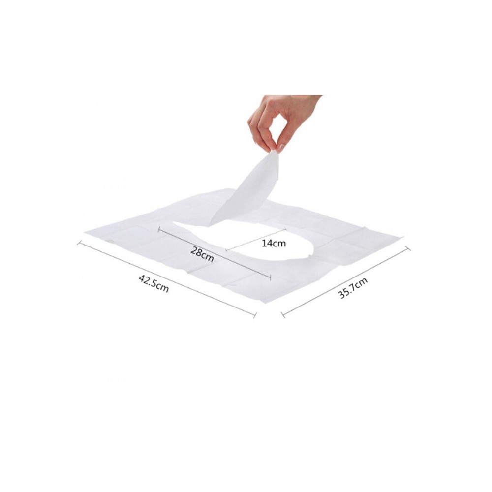 055991 Lot de 10 couvre-sièges WC en papier jetables dans les toilettes DOLLY