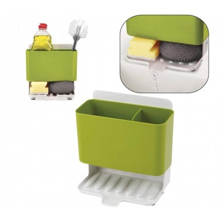 871049 Organisateur pour évier, éponge, produit vaisselle avec egouttoir  871049 Organisateur pour évier, éponge, produit vaisselle avec egouttoir