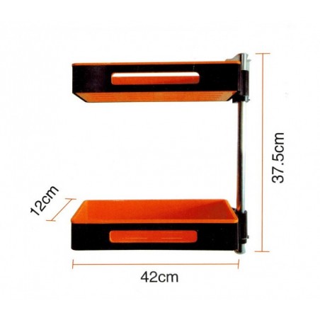 871032 Organisateur 2 étagères pivotantes pour cuisine et SDB MARCO ROTATORIO