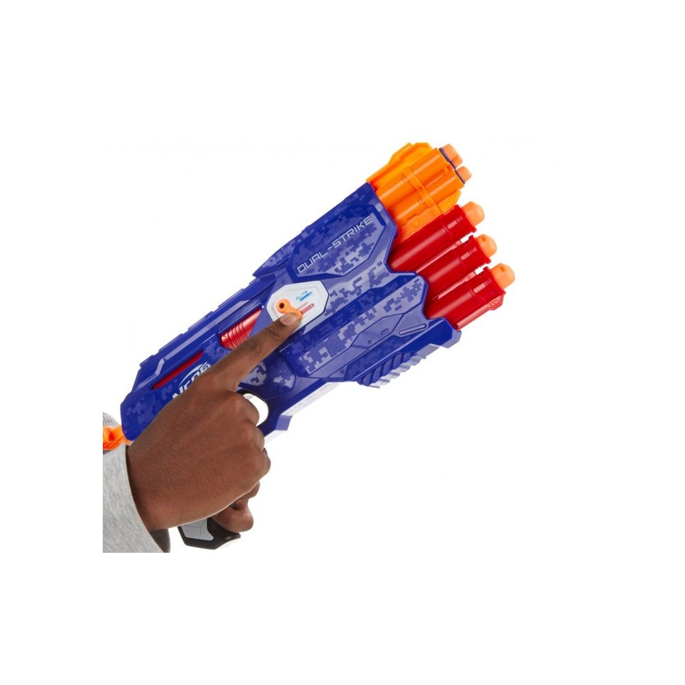 945459 NERF GUN Dual Strike 3x3x avec sélecteur de cartouches grand/petit Hasbro