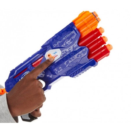 945459 NERF GUN Dual Strike 3x3x avec sélecteur de cartouches grand/petit Hasbro