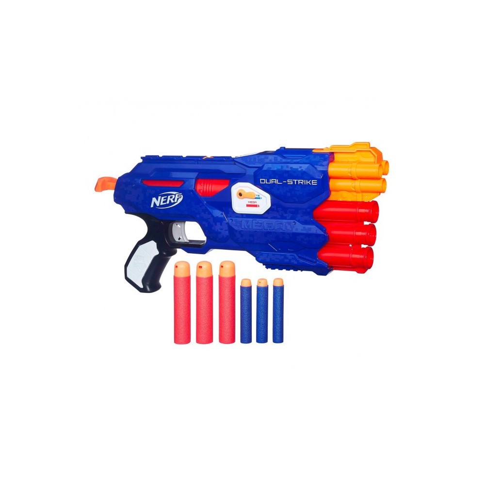 945459 NERF GUN Dual Strike 3x3x avec sélecteur de cartouches grand/petit Hasbro