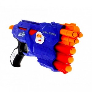 945459 NERF GUN Dual Strike 3x3x avec sélecteur de cartouches grand/petit Hasbro