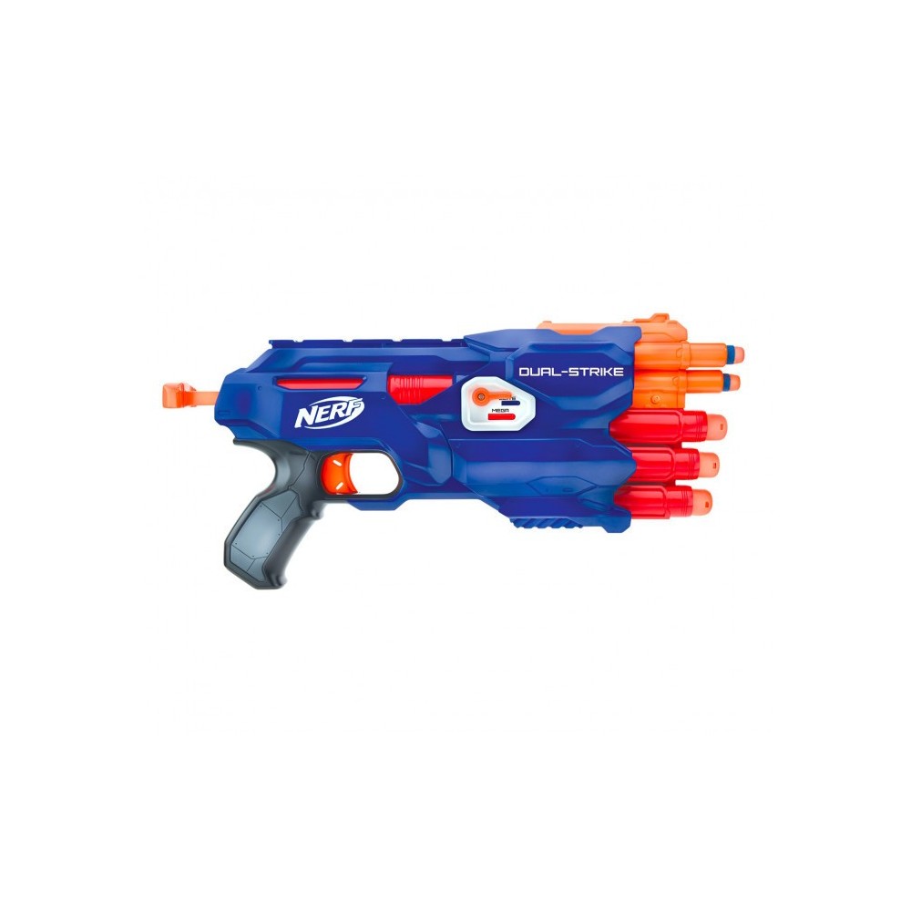 945459 NERF GUN Dual Strike 3x3x avec sélecteur de cartouches grand/petit Hasbro