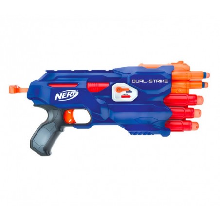 945459 NERF GUN Dual Strike 3x3x avec sélecteur de cartouches grand/petit Hasbro