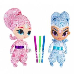 373804 Poupées Shimmer & Shine Deluxe à colorier avec feutres inclus