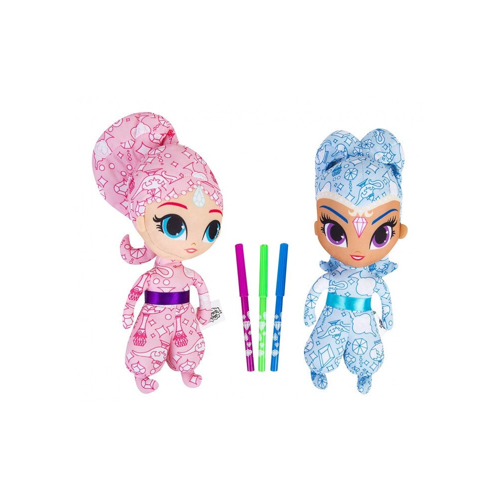 373804 Poupées Shimmer & Shine Deluxe à colorier avec feutres inclus