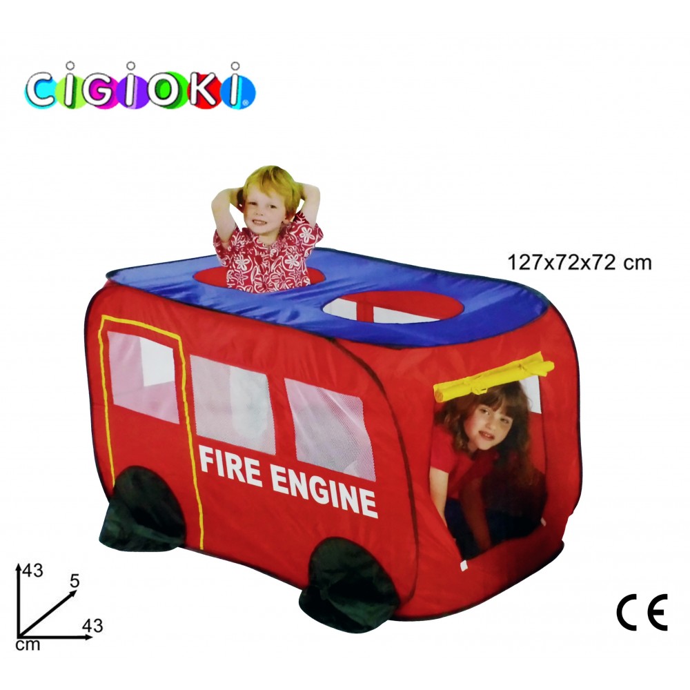 Tente de jeu en forme de camion de pompier 127x72x72 LINEA CIGIOCHI
