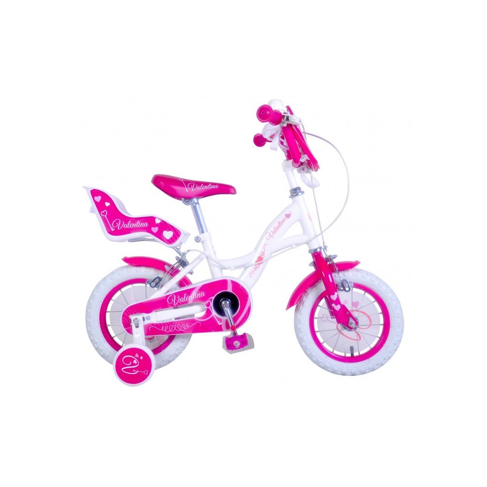 vélo pour fille 16 VALENTINA avec cadre en acier âge de 4 à 8 ans