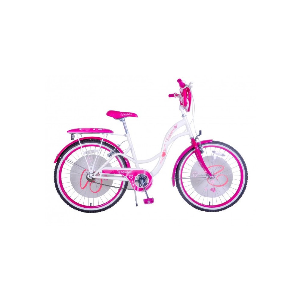 vélo pour fille 14" VALENTINA avec cadre en acier âge de  de 3 à 6 ans