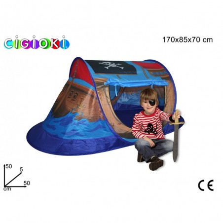 Tente de jeu bateau pirate 170 x 85 x 70 cm LINEA CIGIOCHI