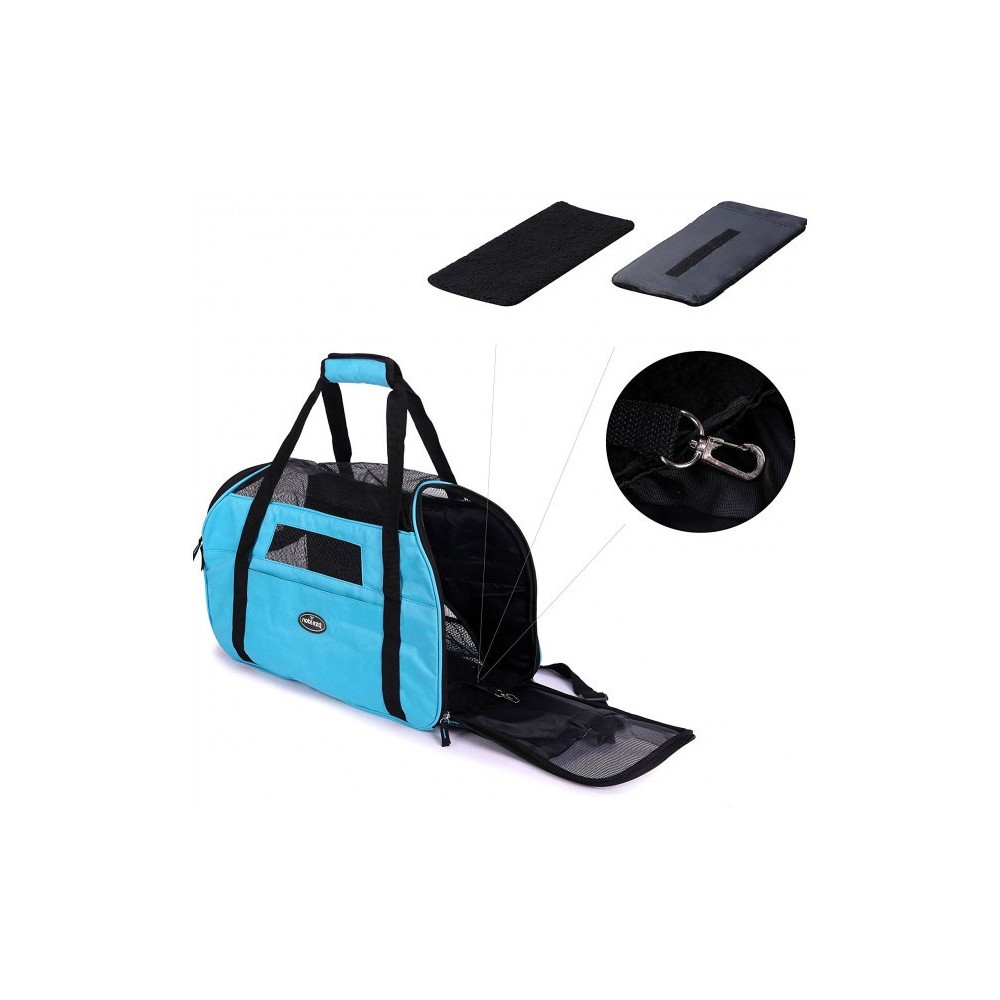 030125 Sac de transport pour animaux NOBLEZA avec prises d'air 42x20x29 cm