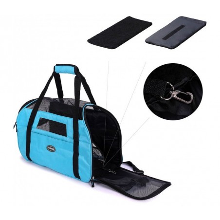 030125 Sac de transport pour animaux NOBLEZA avec prises d'air 42x20x29 cm  030125 Sac de transport pour animaux NOBLEZA avec prises d'air 42x20x29 cm