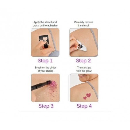 Glitter Shimmer tatouage  temporaire scintillant paillettes tatouage temporaire