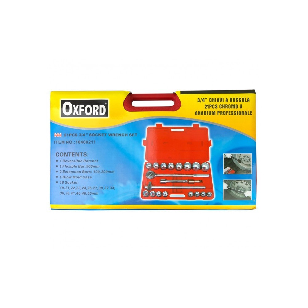 21 unités de clés à rochet 3/4 '' en acier