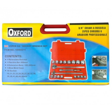 21 unités de clés à rochet 3/4 '' en acier