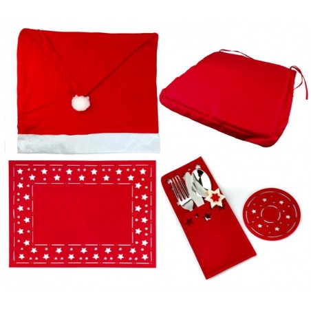 637388 Lot de 4 paquets de 7PZ pour la décoration de la table  de noël