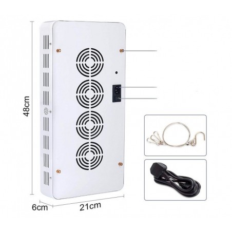 14918 lampe Led 2000W culture en intérieur pour serre 200LEDS de 10W  et crochet