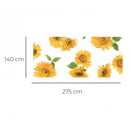  D-c-home  Girasoles Blanco 385-7160 nappe en pvc haute qualité 140x225 cm