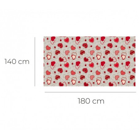 D-c-home Love 385-7184 nappe en pvc haute qualité 140x180 cm  D-c-home Love 385-7184 nappe en pvc haute qualité 140x180 cm