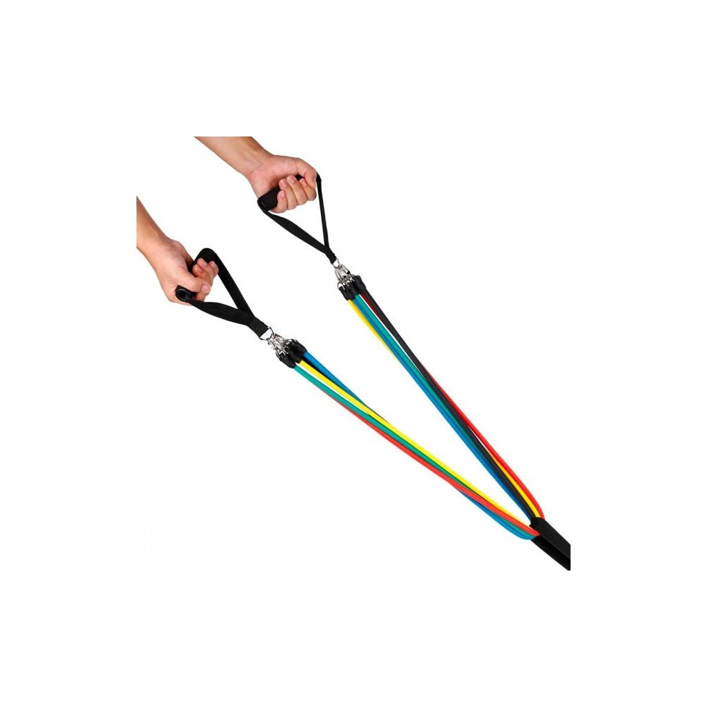 Ensemble de bandes élastiques et tendeurs pour entrainement et réhabilitation