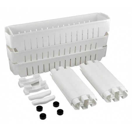 Organisateur de produits  avec roues 3 compartiments pour cuisine ou SDB