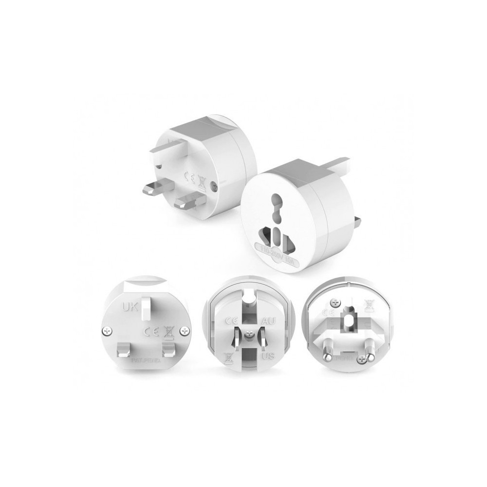 Adaptateur pour prises internationales de 125V 6A à 250V 13A 16  modes