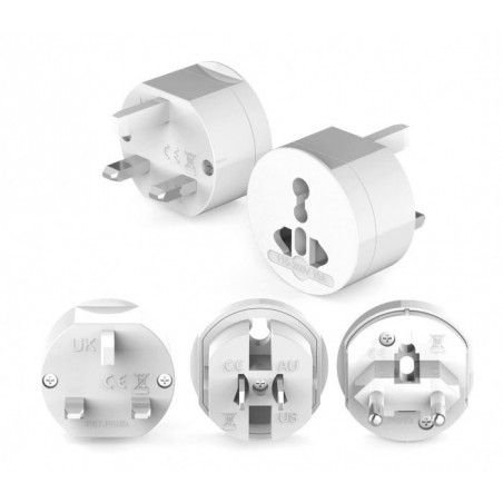 Adaptateur pour prises internationales de 125V 6A à 250V 13A 16  modes