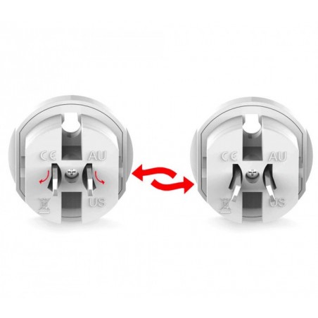 Adaptateur pour prises internationales de 125V 6A à 250V 13A 16  modes