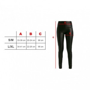 OV3302 Legging thermique pour femme en cuir SEXY WOMAN   mod. Yaten felpato 2