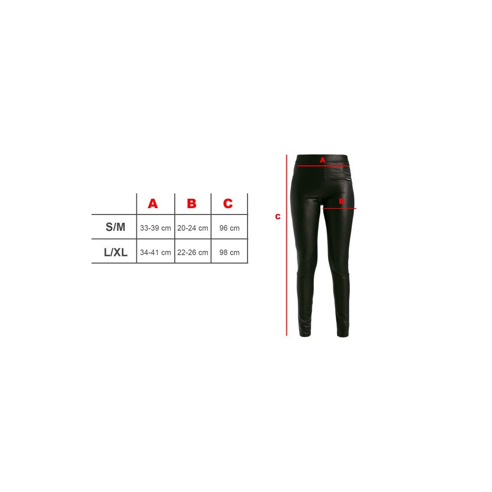OV3302 Legging thermique pour femme en cuir SEXY WOMAN   mod. Yaten felpato