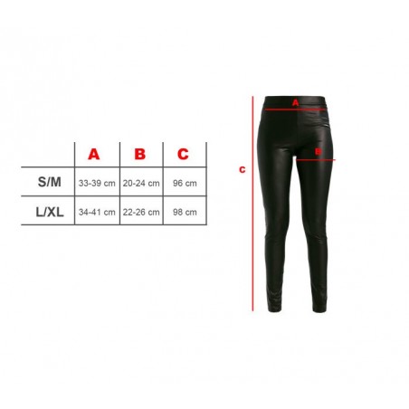 OV3302 Legging thermique pour femme en cuir SEXY WOMAN   mod. Yaten felpato