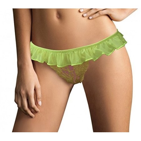 Lot de 12 tangas / strings sexy dentelle et volant - taille unique