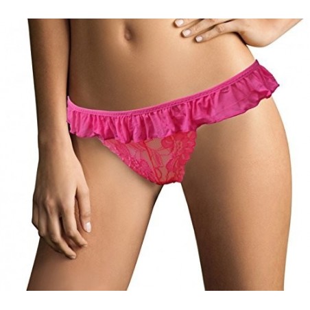 Lot de 12 tangas / strings sexy dentelle et volant - taille unique