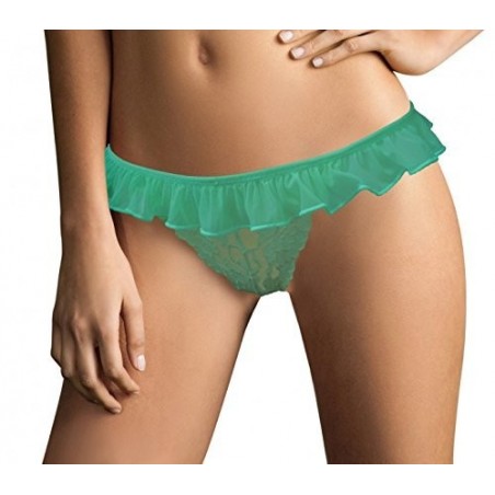 Lot de 12 tangas / strings sexy dentelle et volant - taille unique