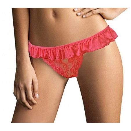 Lot de 12 tangas / strings sexy dentelle et volant - taille unique