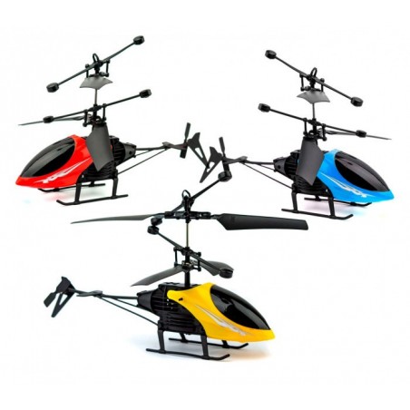  Mini hélicoptère à LED Predator télé-commandé à double  hélices