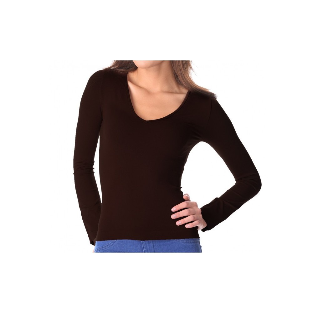 VKA25 Pack 5 t-shirts à manches longues thermiques, intérieur polaire  mod.ANAIS