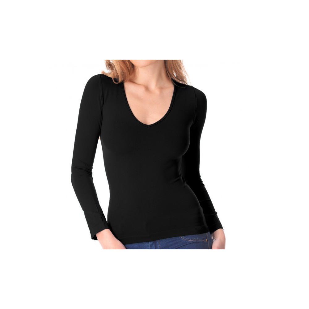 VKA25 Pack 5 t-shirts à manches longues thermiques, intérieur polaire  mod.ANAIS