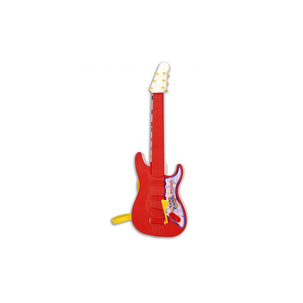 BONTEMPI 205401 guitare rock avec bandoulière hawaïenne, 6 cordes en nylon