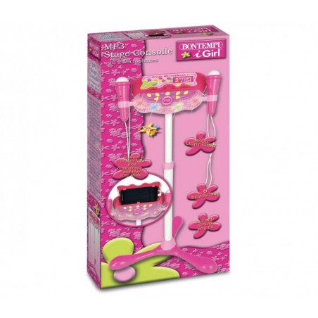 BONTEMPI 247540 - Guitare électrique avec amplificateur et micro et pied BONTEMPI 247540 - Guitare électrique avec amplificateur et micro et pied