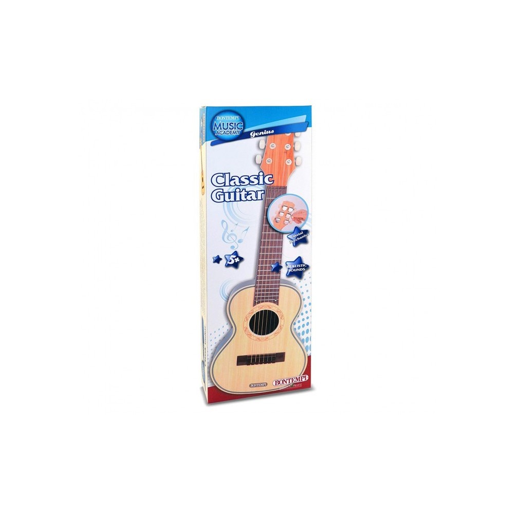 BONTEMPI 205401 guitare rock avec bandoulière hawaïenne, 6 cordes en nylon