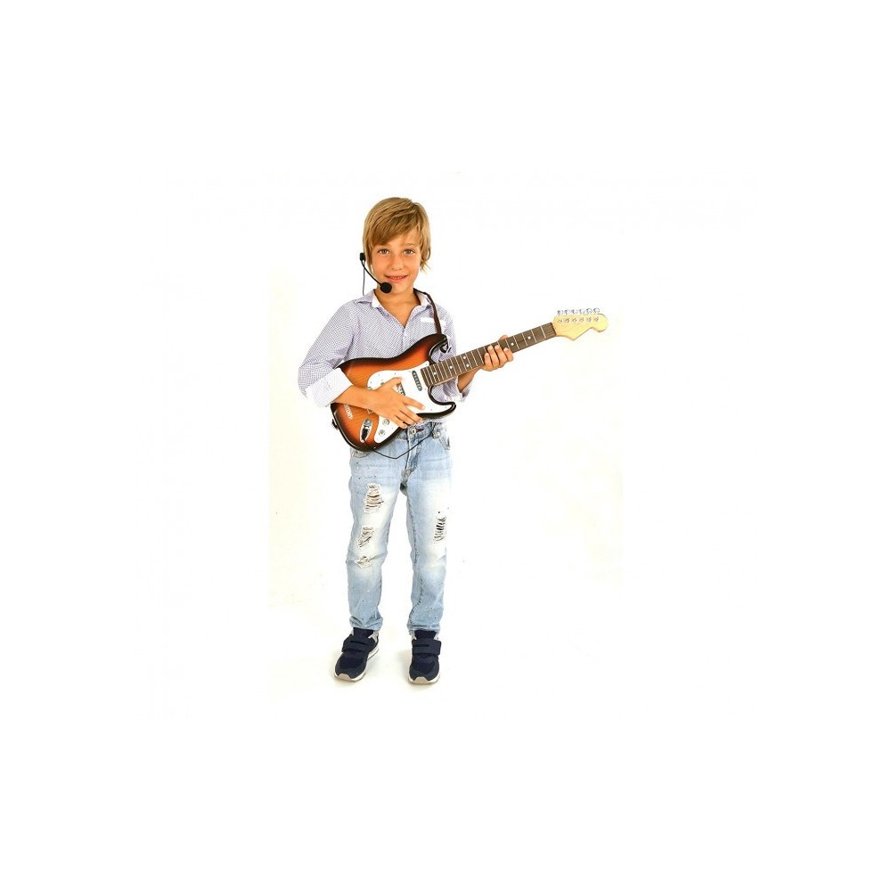 BONTEMPI 241310 Guitare électrique RockGuitar 6 cordes en métal Casque BONTEMPI 241310 Guitare électrique RockGuitar 6 cordes en métal Casque
