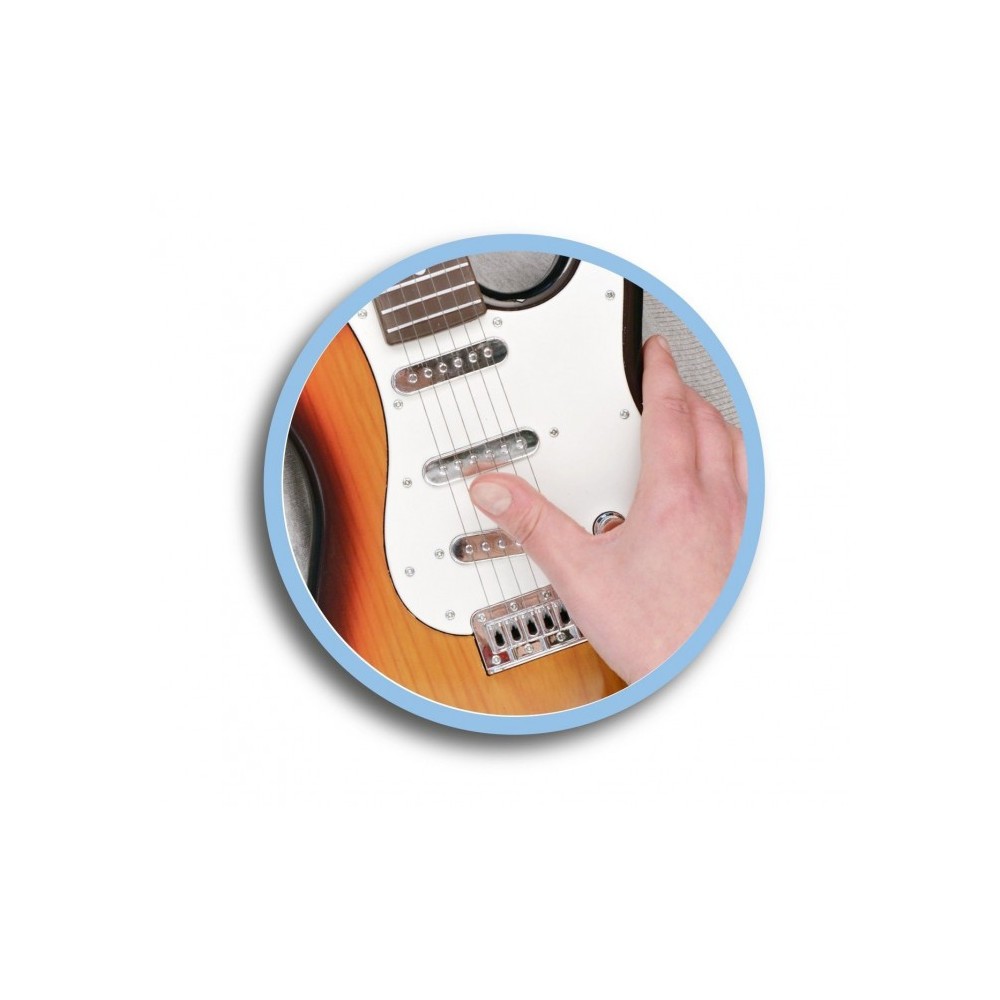 BONTEMPI 241310 Guitare électrique RockGuitar 6 cordes en métal Casque BONTEMPI 241310 Guitare électrique RockGuitar 6 cordes en métal Casque