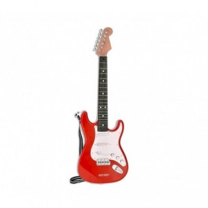 BONTEMPI 241310 Guitare électrique RockGuitar 6 cordes en métal Casque micro MP3