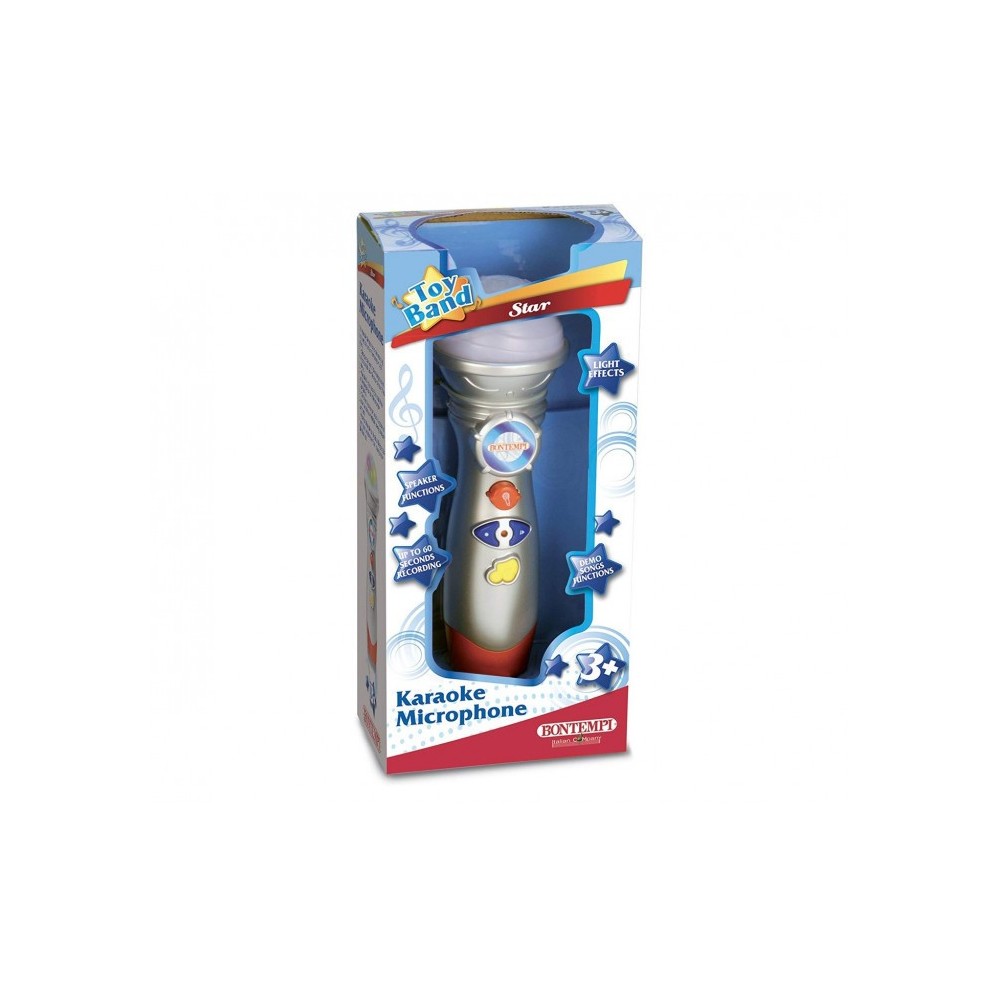BONTEMPI 401709 Microphone de scène avec mélodies et effets de lumiéres