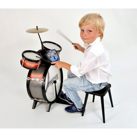 BONTEMPI 514504 - Batterie de 4 éléments avec baguettes, tabouret, symablalle