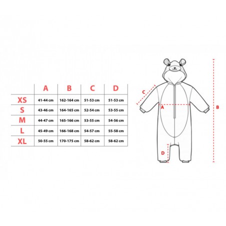 Pyjama polaire combi Cosplay Animal LICORNE Tailles de XS à XXL