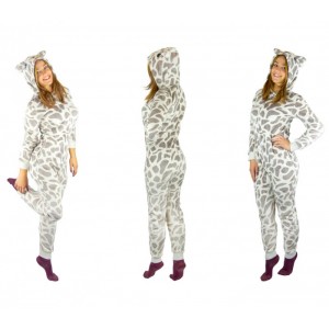 Girafe Combinaison Pyjama Animaux Femme Pyjama Polaire Combi